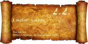 Laufer Lajos névjegykártya