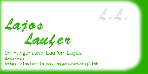 lajos laufer business card
